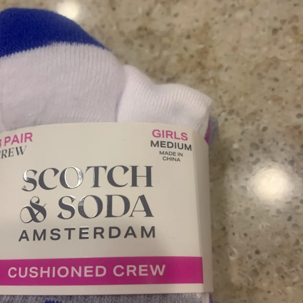 NWT Scotch & Soda 3-Pack Crew Socks Size Medium